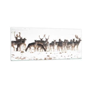 Tablou pe sticlă - Vine Crăciunul? - 100x40 cm