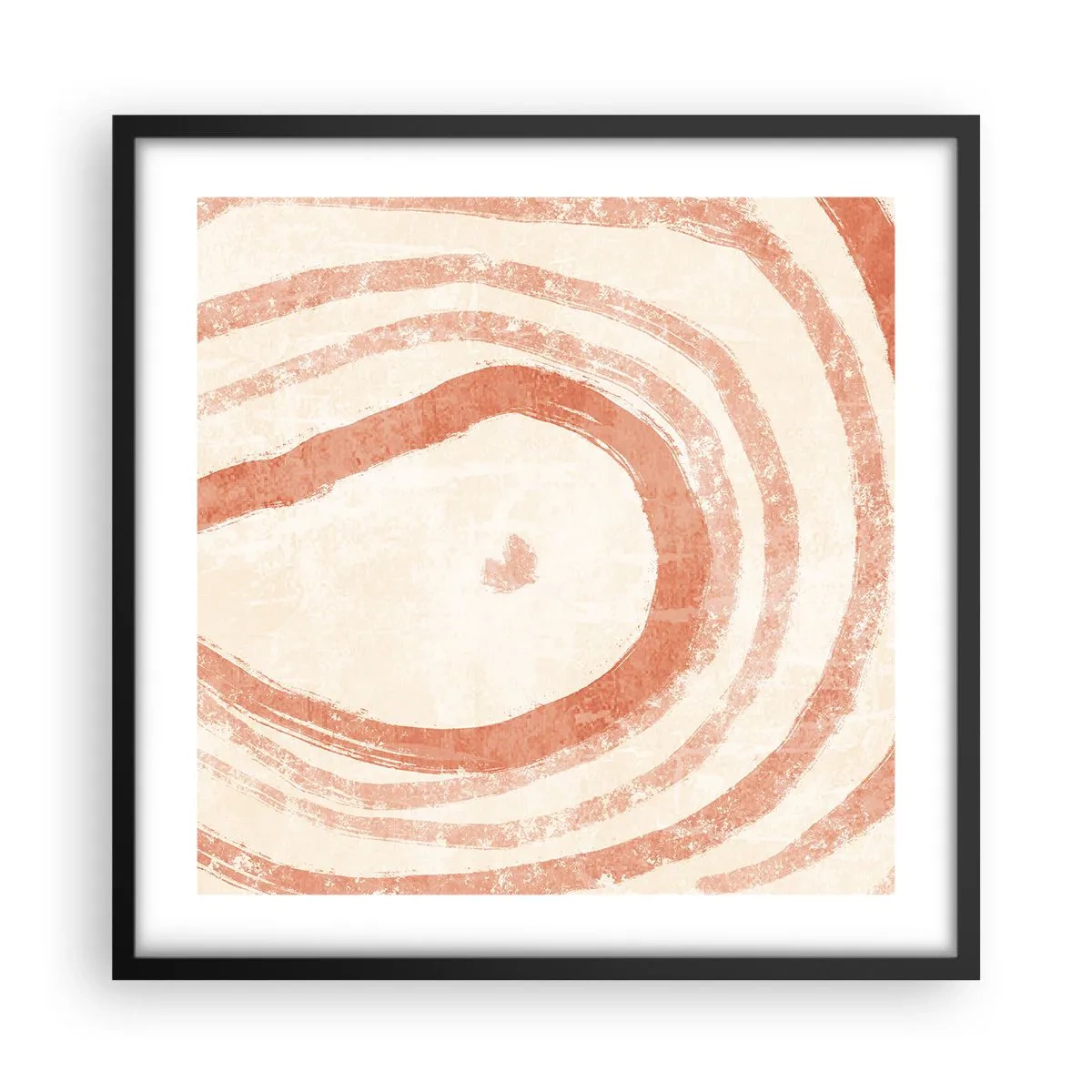 Poster în ramă neagră - Cercuri de corali - compoziție - 50x50 cm