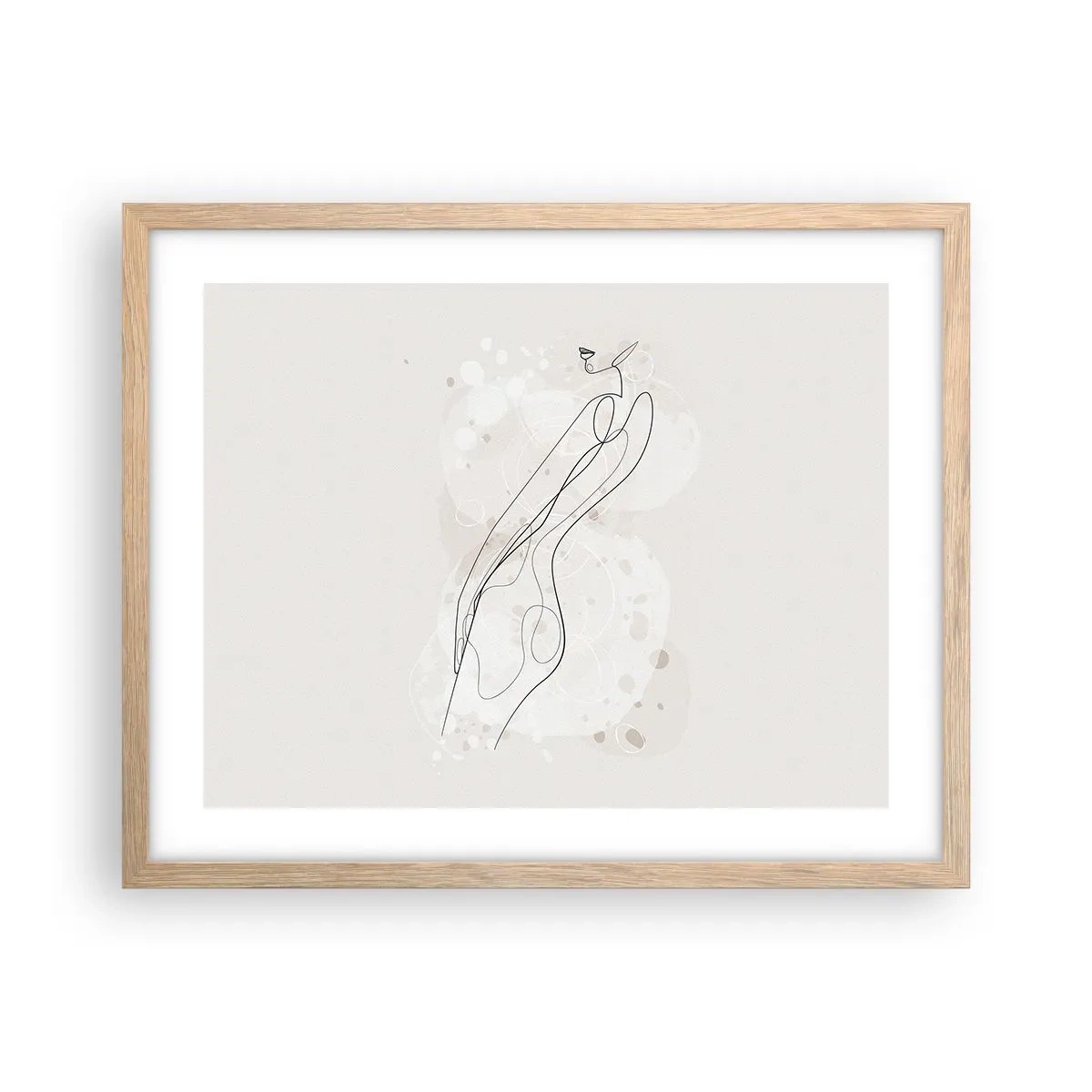 Poster în ramă de stejar deschis - Să rătăcești cu privirea - 50x40 cm