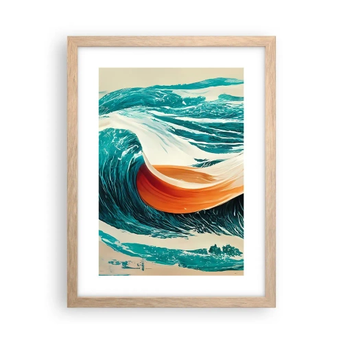 Poster în ramă de stejar deschis - Visul unui surfer - 30x40 cm