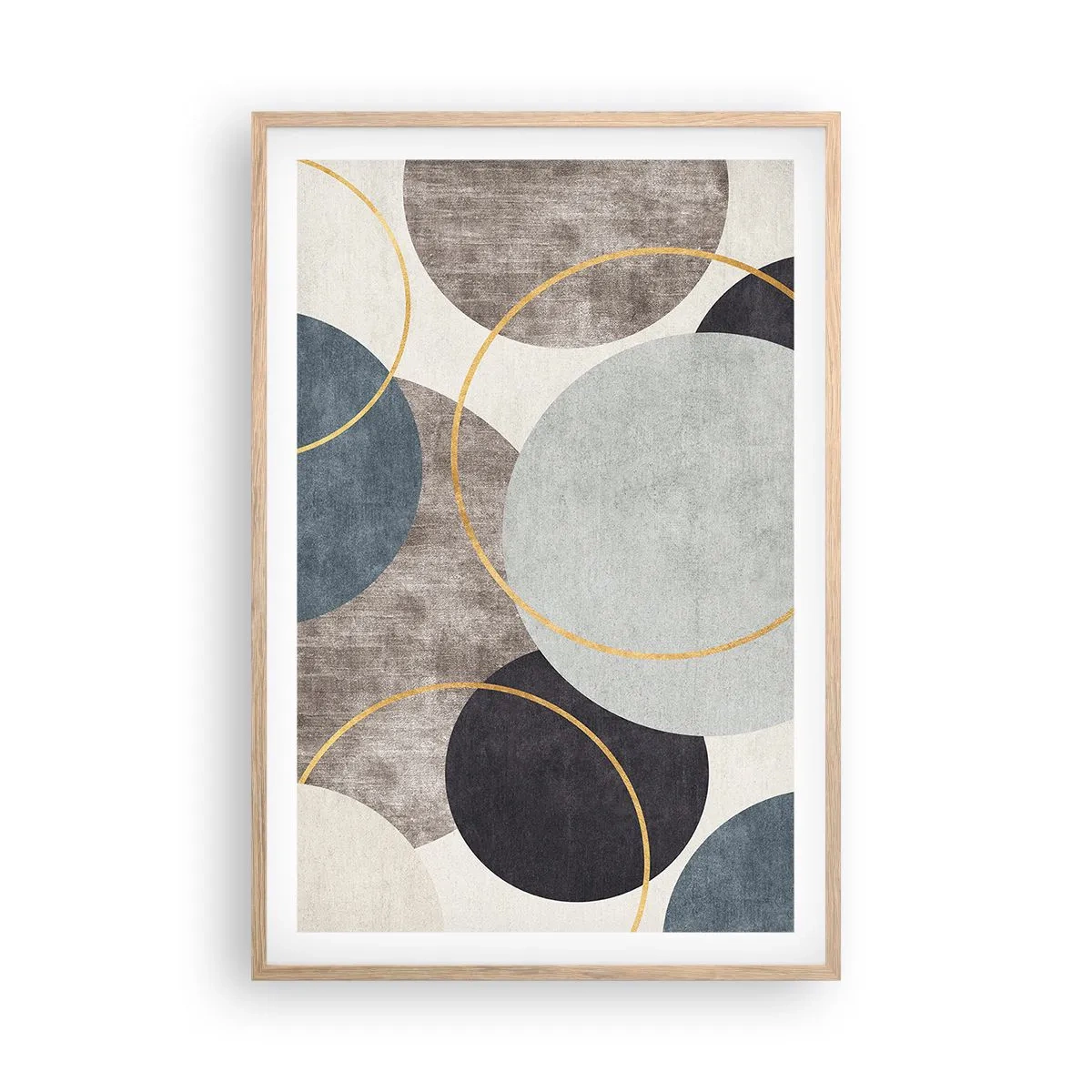 Poster în ramă de stejar deschis - Roată cu roată - 61x91 cm