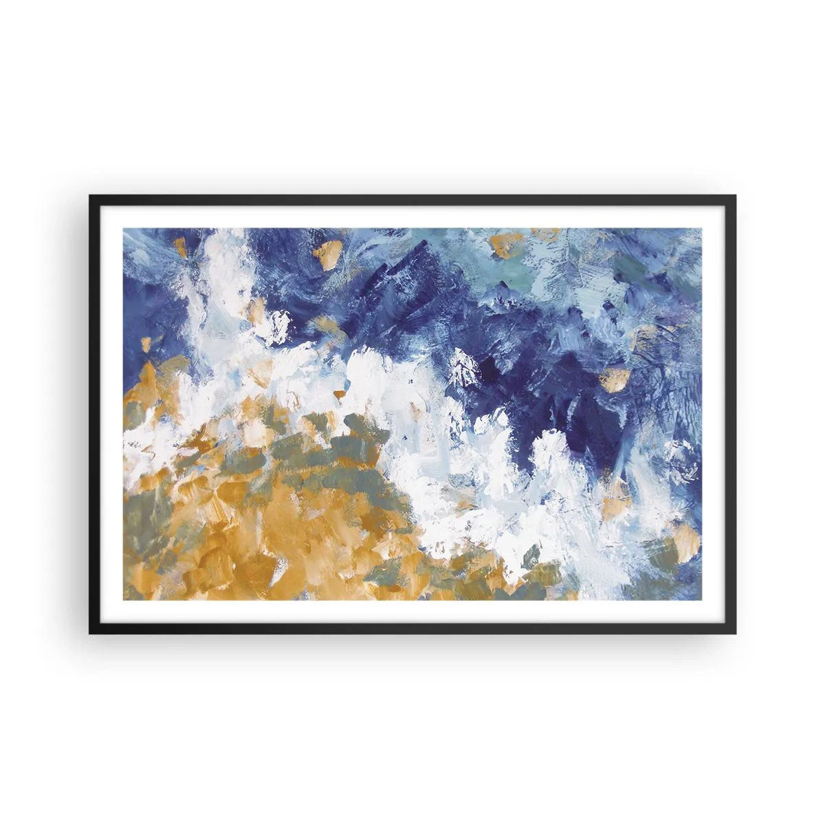 Poster în ramă neagră - Dansul elementelor - 91x61 cm