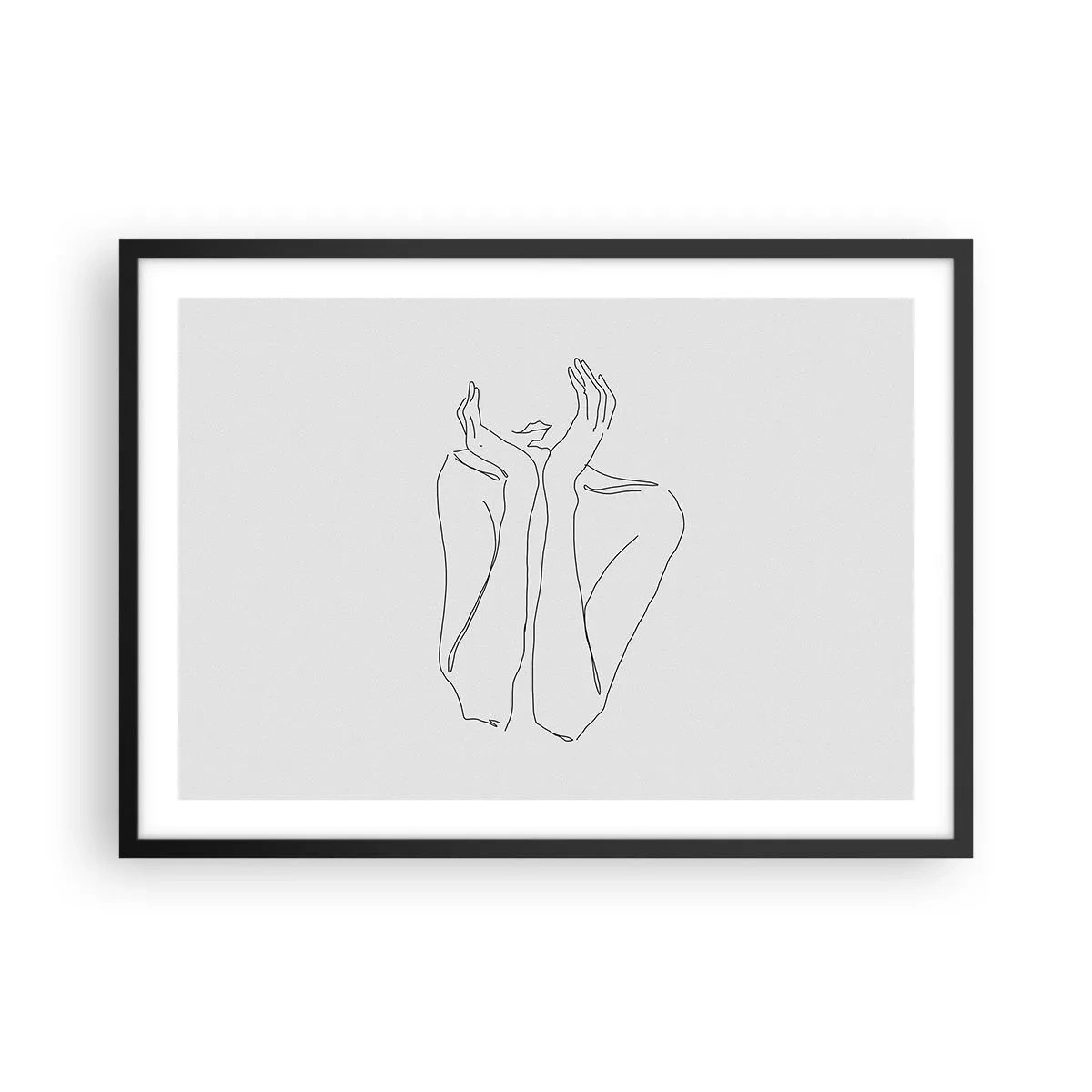 Poster în ramă neagră - La ce visează fetele - 70x50 cm