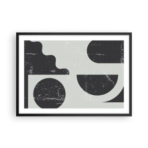 Poster în ramă neagră - Compoziție deasupra și dedesubt - 70x50 cm