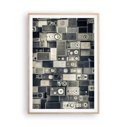 Poster în ramă de stejar deschis - Și totul este în regulă - 70x100 cm