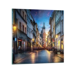 Tablou pe sticlă - Farmecul Cracoviei - 30x30 cm
