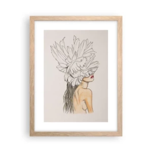 Poster în ramă de stejar deschis - Frumusețe încoronată - 30x40 cm