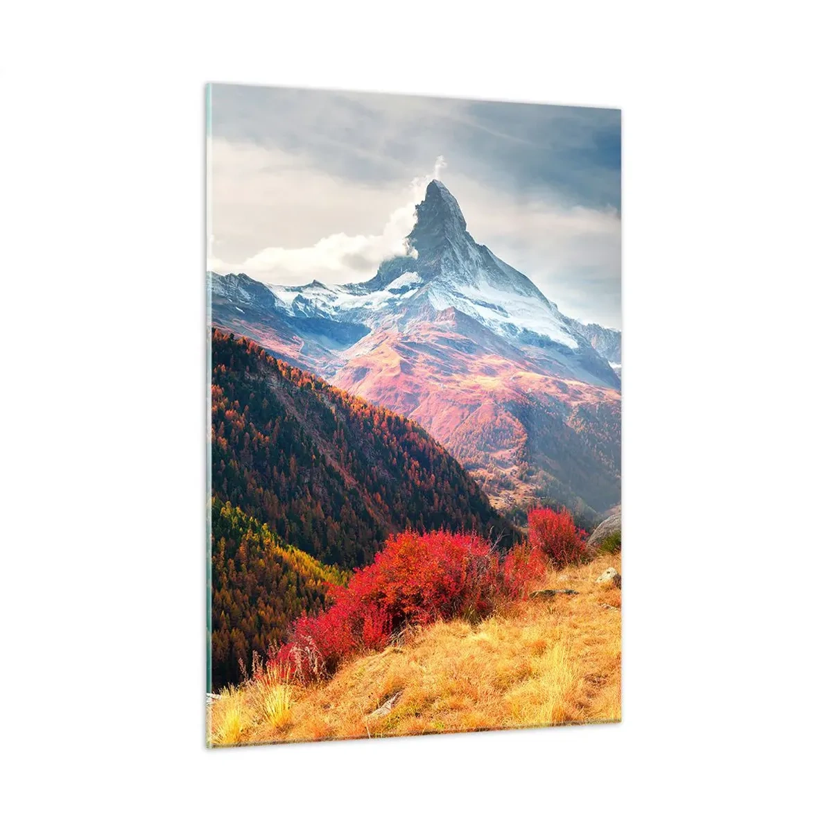 Tablou pe sticlă - Toamnă alpină - 50x70 cm
