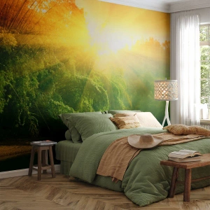 Tapet Autoadeziv Deluxe Sticker - Scufundare în soare și umbră - Tropicele, Peisaj, Soare - 100x70 cm