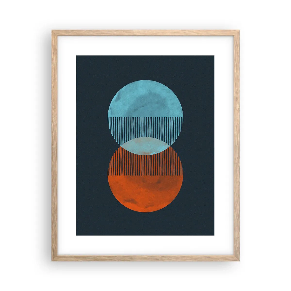 Poster în ramă de stejar deschis - Fantezie astronomică - 40x50 cm
