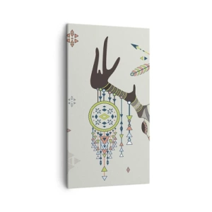 Tablou pe pânză - Trofeul vânătorului indian - 45x80 cm