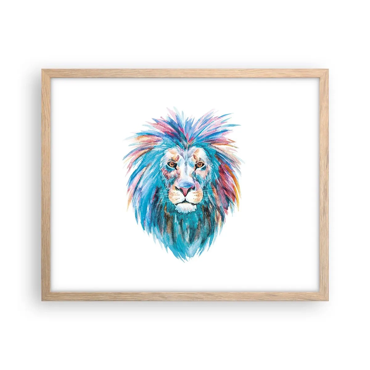 Poster în ramă de stejar deschis - Aură electrizantă - 50x40 cm