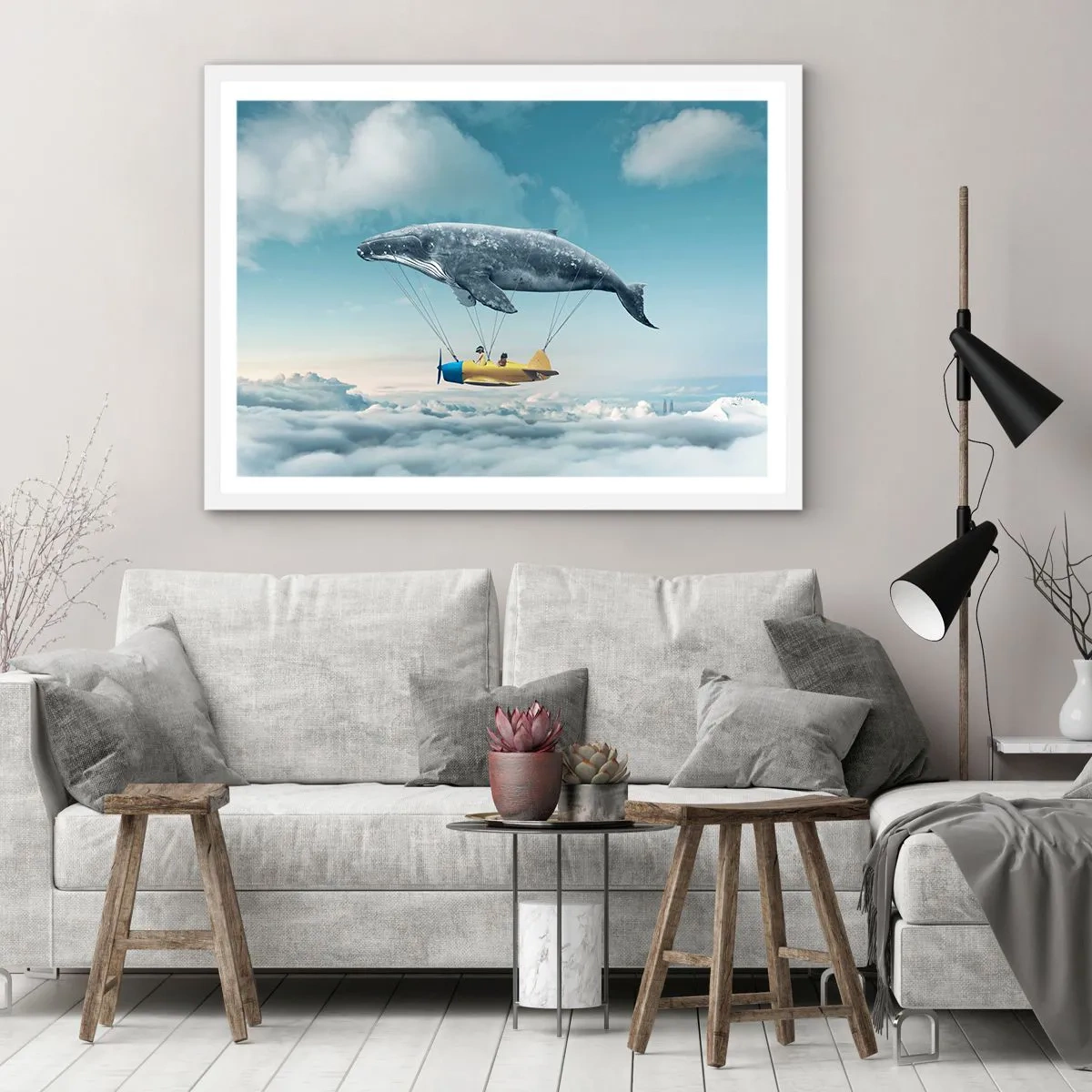 Poster în ramă albă - De ce nu? - 100x70 cm