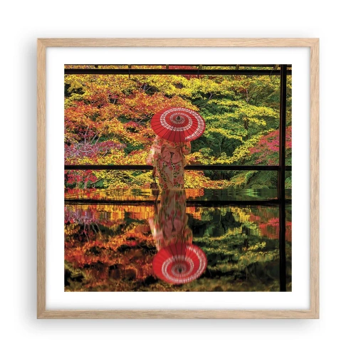 Poster în ramă de stejar deschis - În templul naturii - 50x50 cm