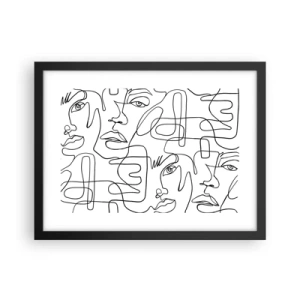 Poster în ramă neagră - Într-o încurcătură de emoții - 40x30 cm