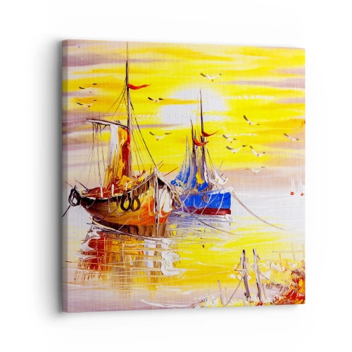 Tablou pe pânză - O binemeritată odihnă în port - 30x30 cm