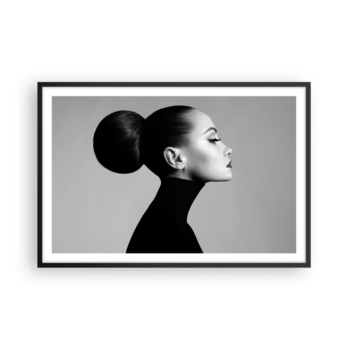 Poster în ramă neagră - Nefertiti contemporană - 91x61 cm
