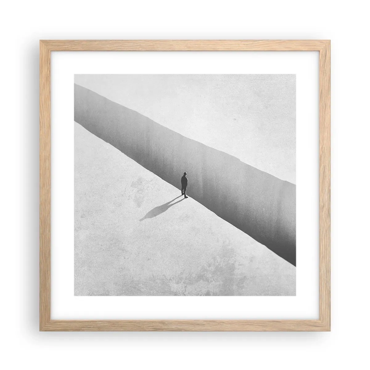 Poster în ramă de stejar deschis - Obiectiv clar - 40x40 cm