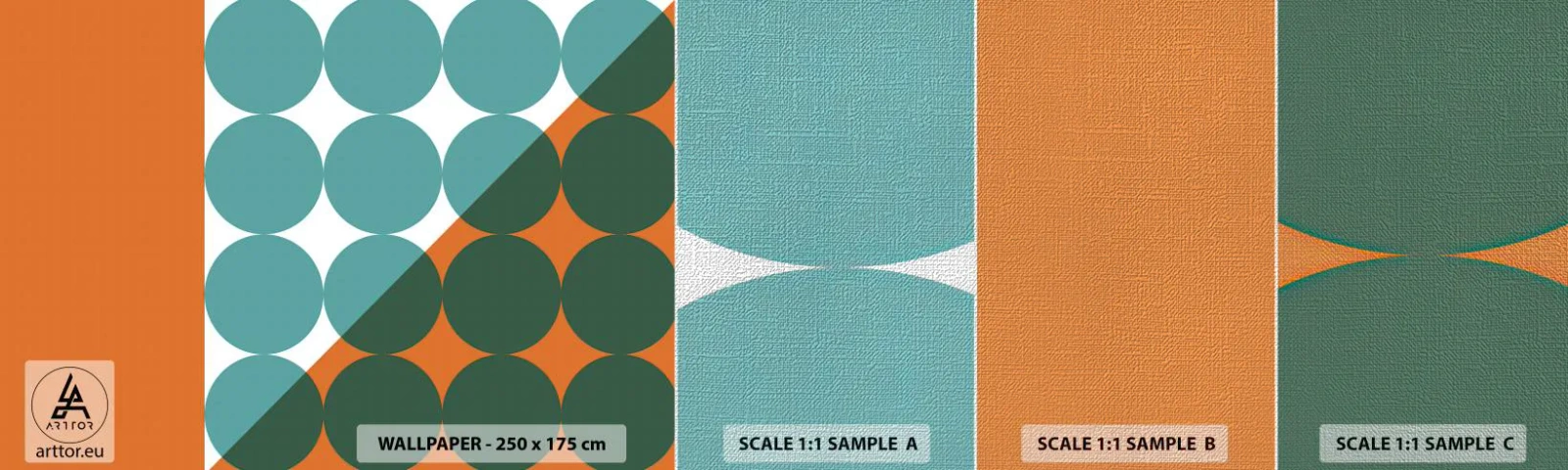 Mostră tapet Premium Canvas - Sus și pe diagonală - Abstracția, Bucată, Grafică - 100x30 cm