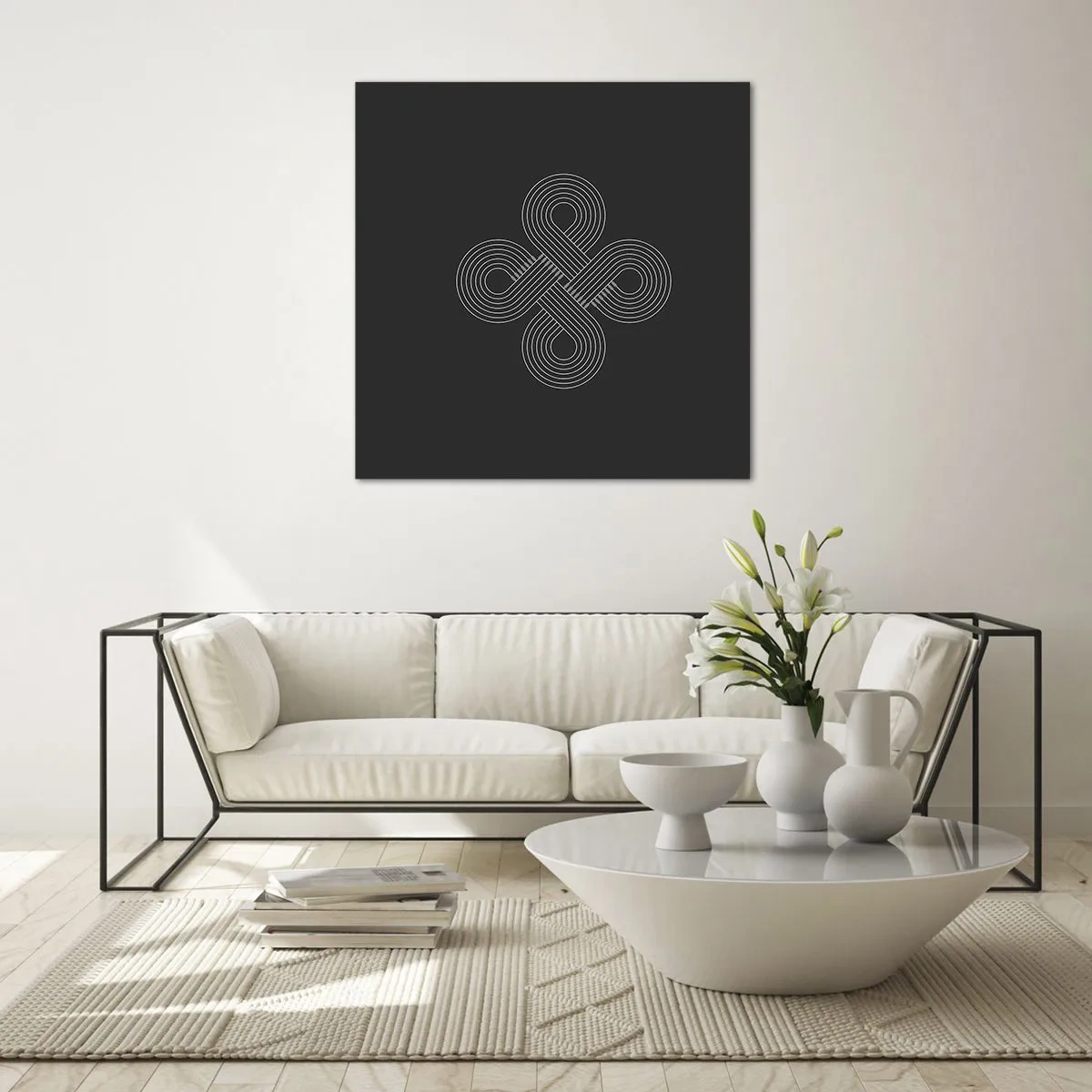 Tablou pe sticlă - În spirit celtic - 50x50 cm
