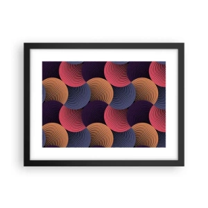 Poster în ramă neagră - Într-un ritm de cerc - 40x30 cm