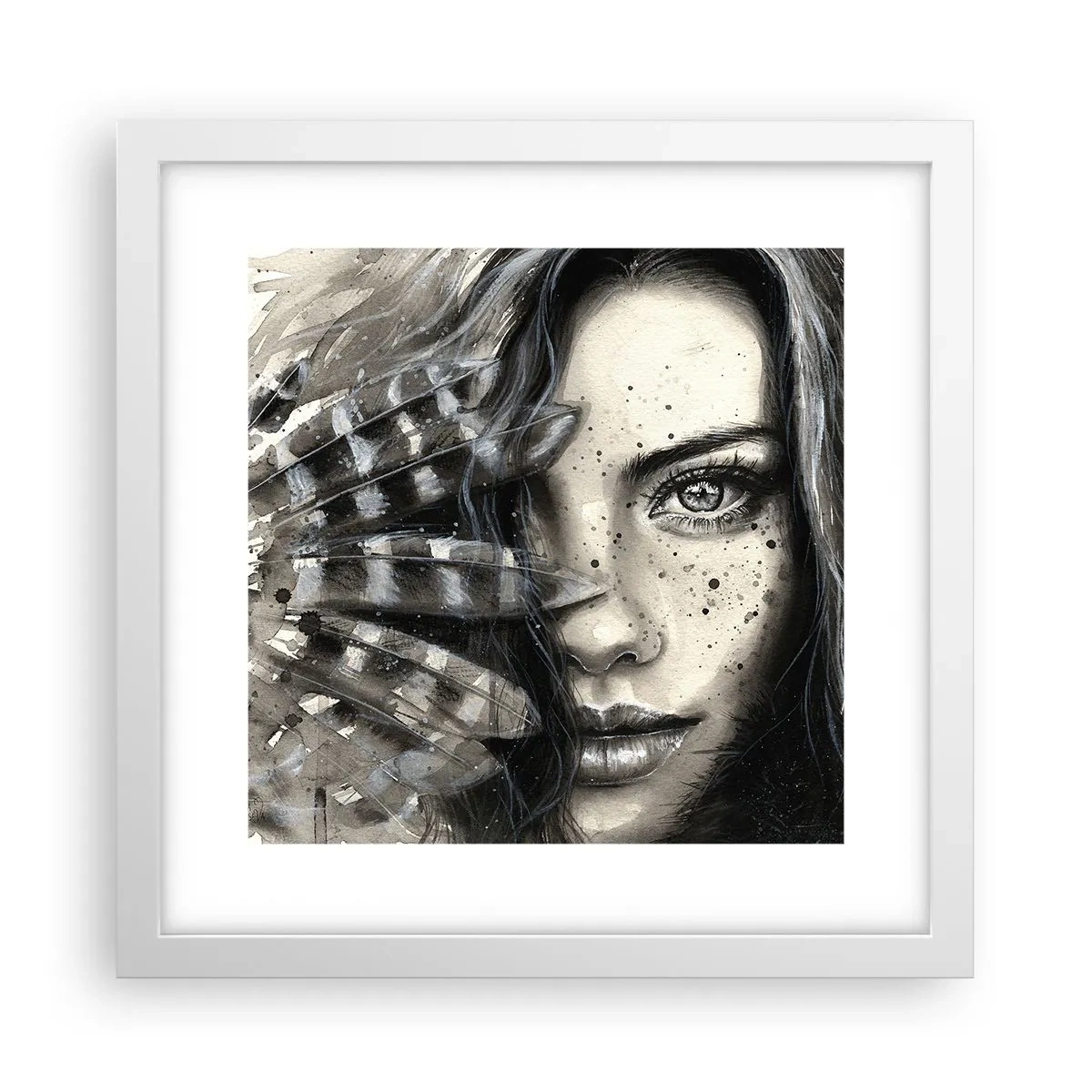 Poster în ramă albă - Frumusețe sălbatică - 30x30 cm