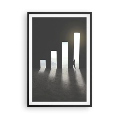 Poster în ramă neagră - Succesul - o impresie - 61x91 cm