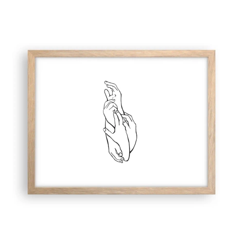 Poster în ramă de stejar deschis - Atingere bună - 40x30 cm