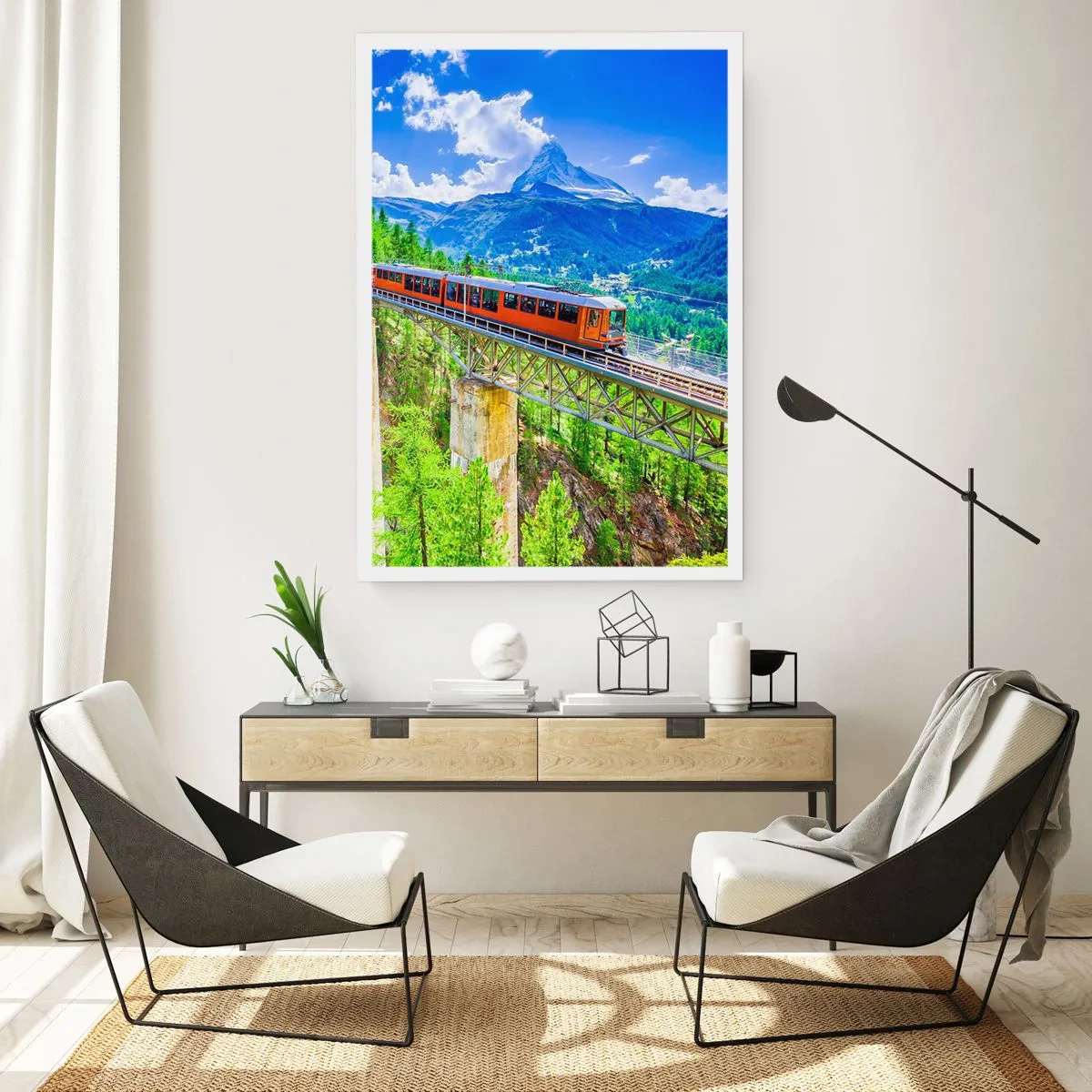 Poster - Calea ferată din Alpi - 50x70 cm