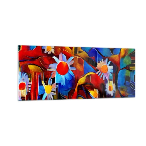 Tablou pe sticlă - Culorile vieții - 100x40 cm