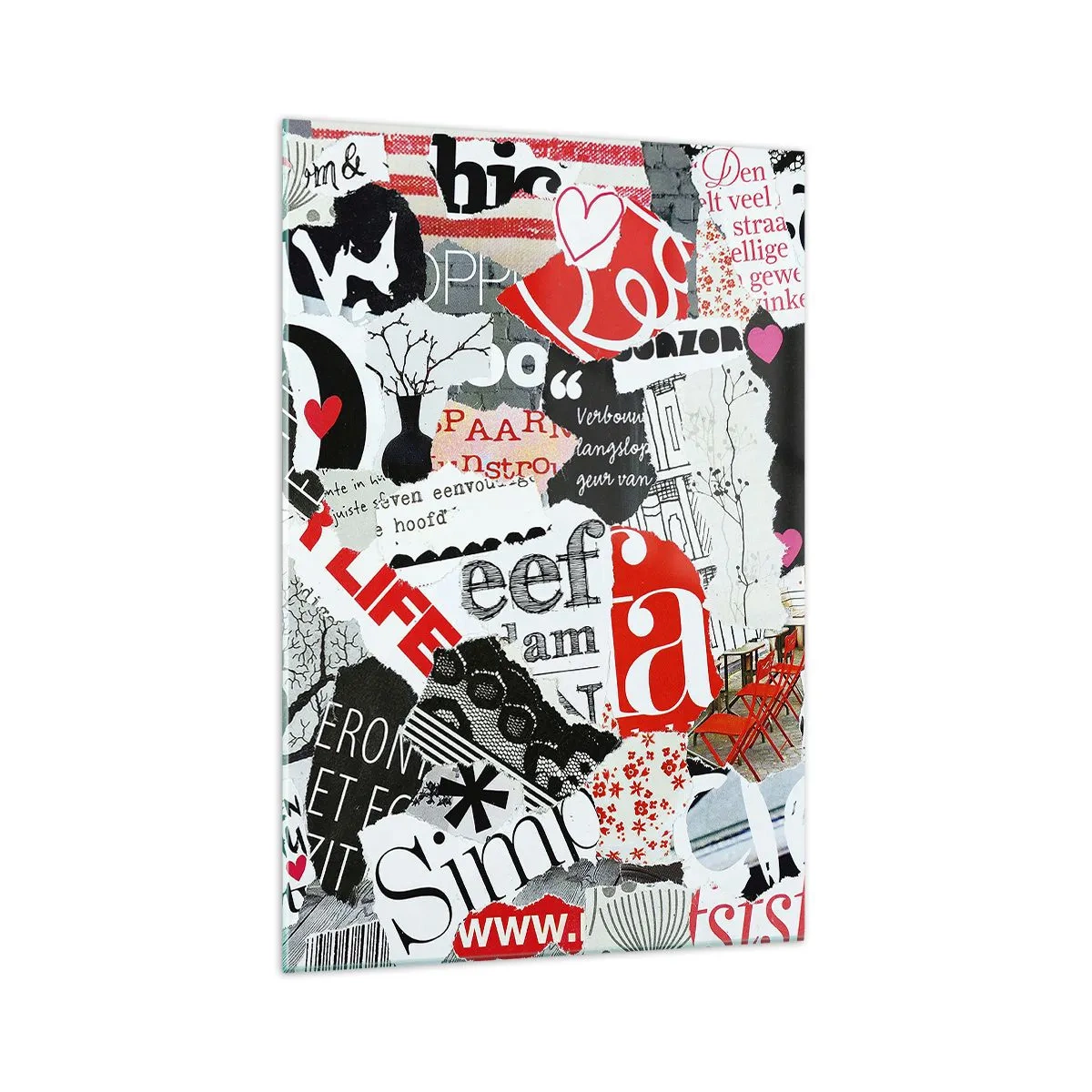 Tablou pe sticlă - Colaj de hipsteri - 70x100 cm