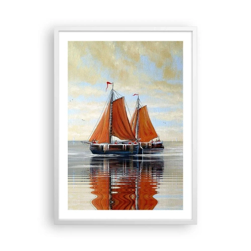 Poster în ramă albă - Hei, marinarule, navighează... - 50x70 cm