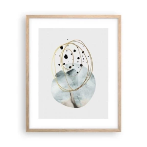 Poster în ramă de stejar deschis - În îmbrățișarea spațiului - 40x50 cm