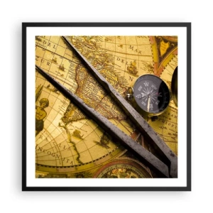 Poster în ramă neagră - Unde sunt aceste comori? - 60x60 cm