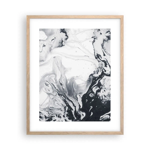 Poster în ramă de stejar deschis - Interiorul Pământului - 40x50 cm