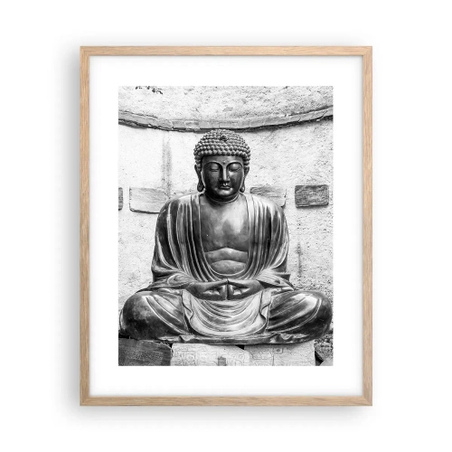Poster în ramă de stejar deschis - La sursa păcii - 40x50 cm