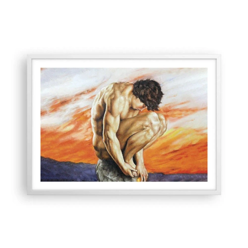 Poster în ramă albă - Ascultându-se pe sine - 70x50 cm