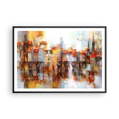 Poster în ramă neagră - Frumos și sub pod - 100x70 cm