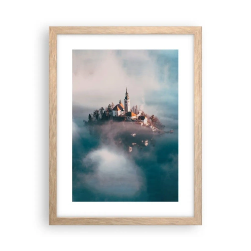 Poster în ramă de stejar deschis - Insula de vis - 30x40 cm