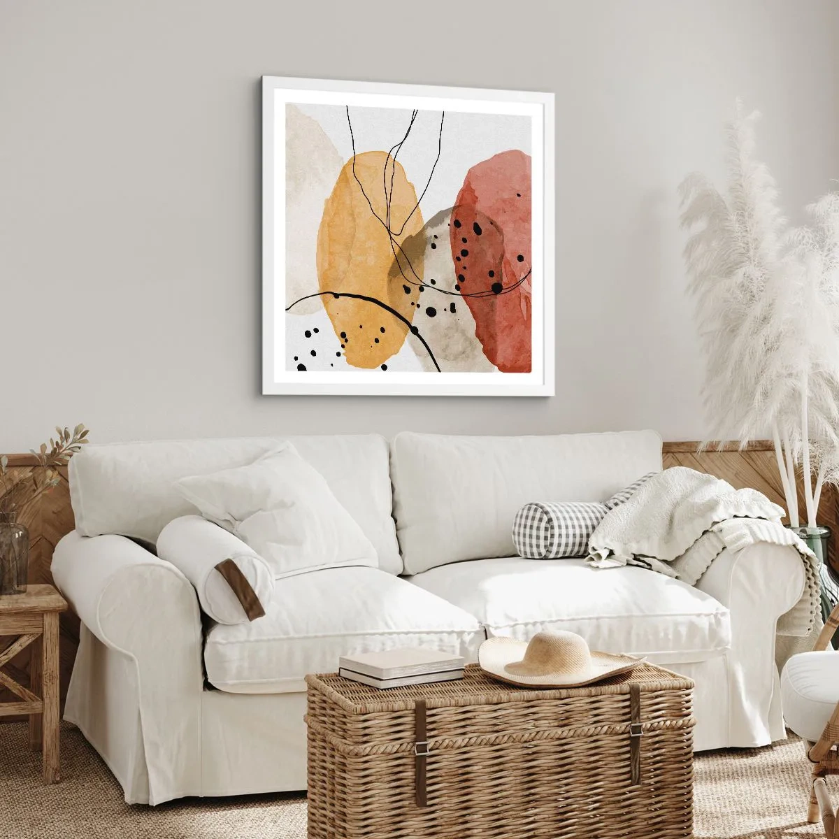 Poster în ramă albă - Ca aerul, limpezi și ușoare - 50x50 cm