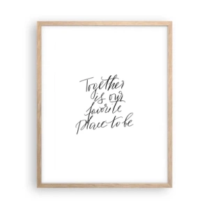 Poster în ramă de stejar deschis - O simți și tu? - 40x50 cm