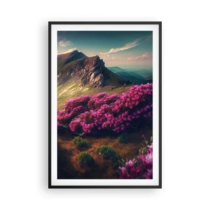 Poster în ramă neagră - Vara la munte - 61x91 cm