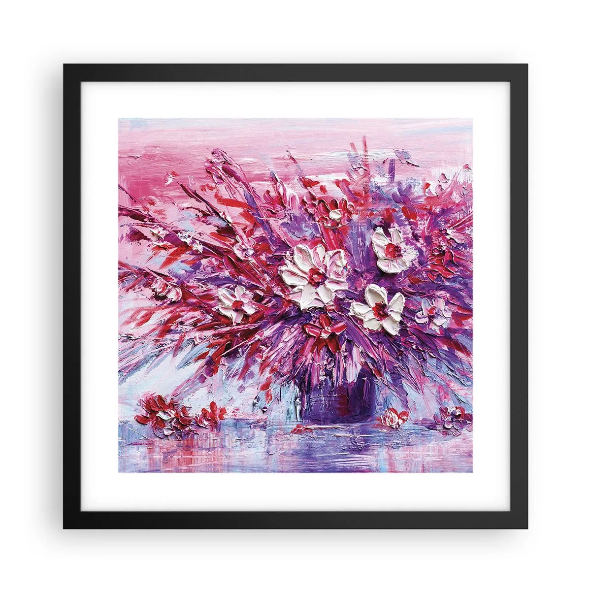 Poster în ramă neagră - Inocență și pasiune - 40x40 cm