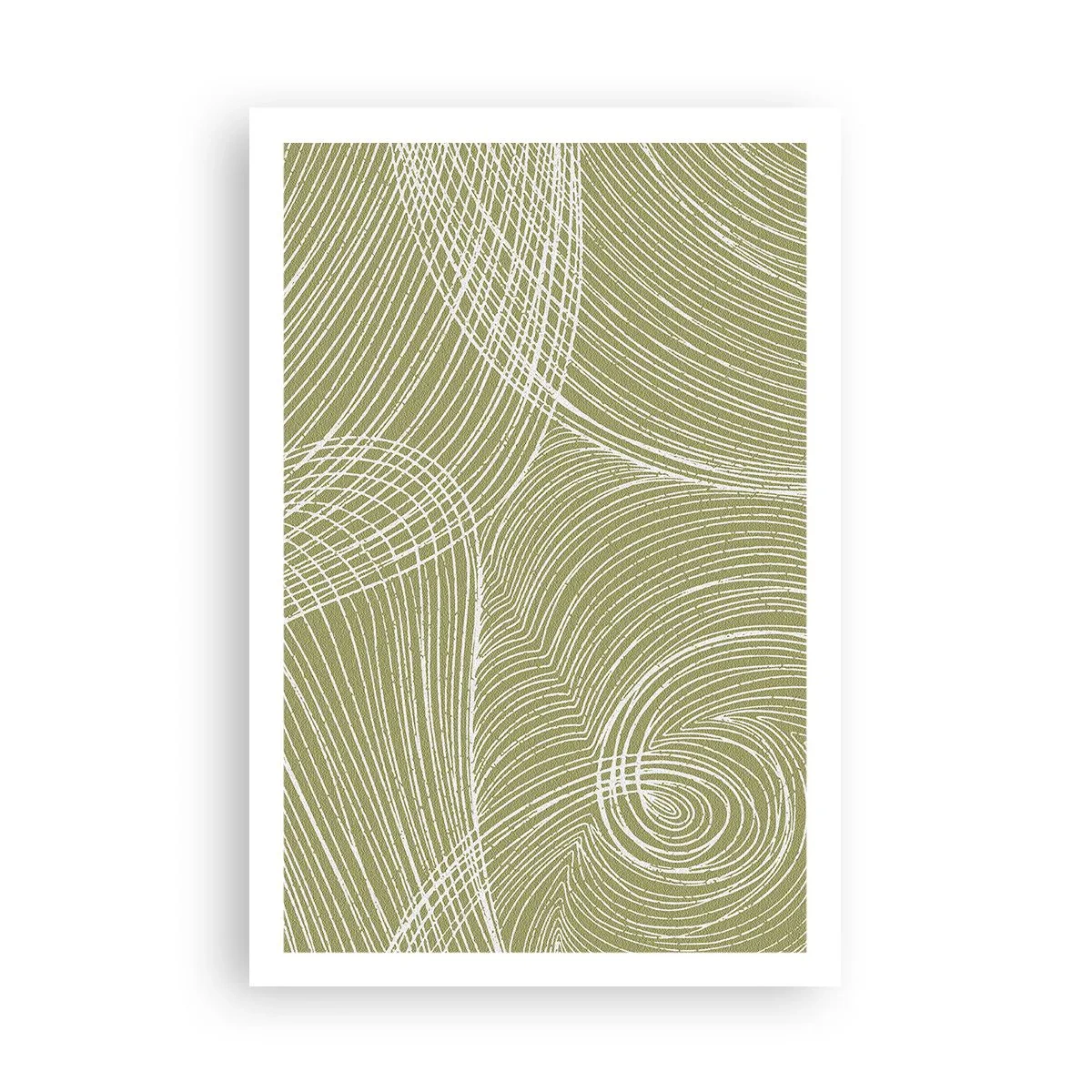 Poster - Abstracție complicată în alb - 61x91 cm