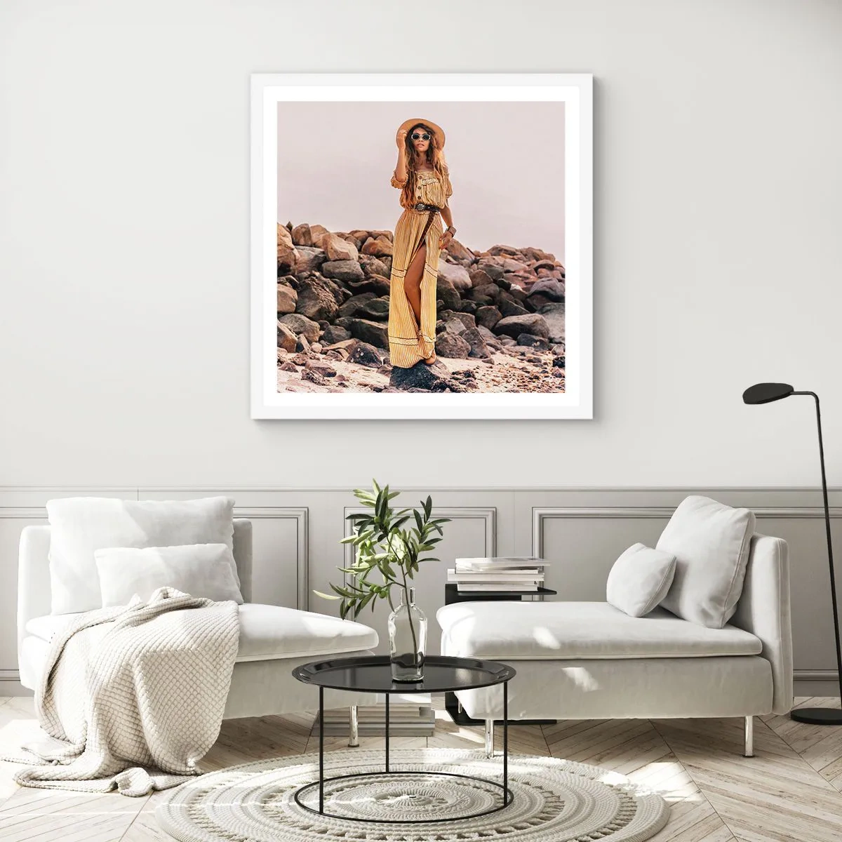 Poster în ramă albă - Magia pietrelor - 60x60 cm