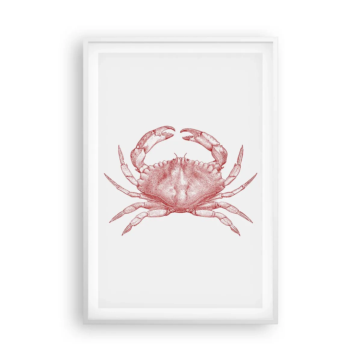 Poster în ramă albă - Crab peste crabi - 61x91 cm