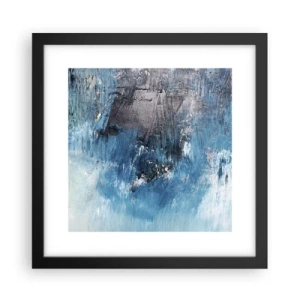 Poster în ramă neagră - Rapsodie albastră - 30x30 cm