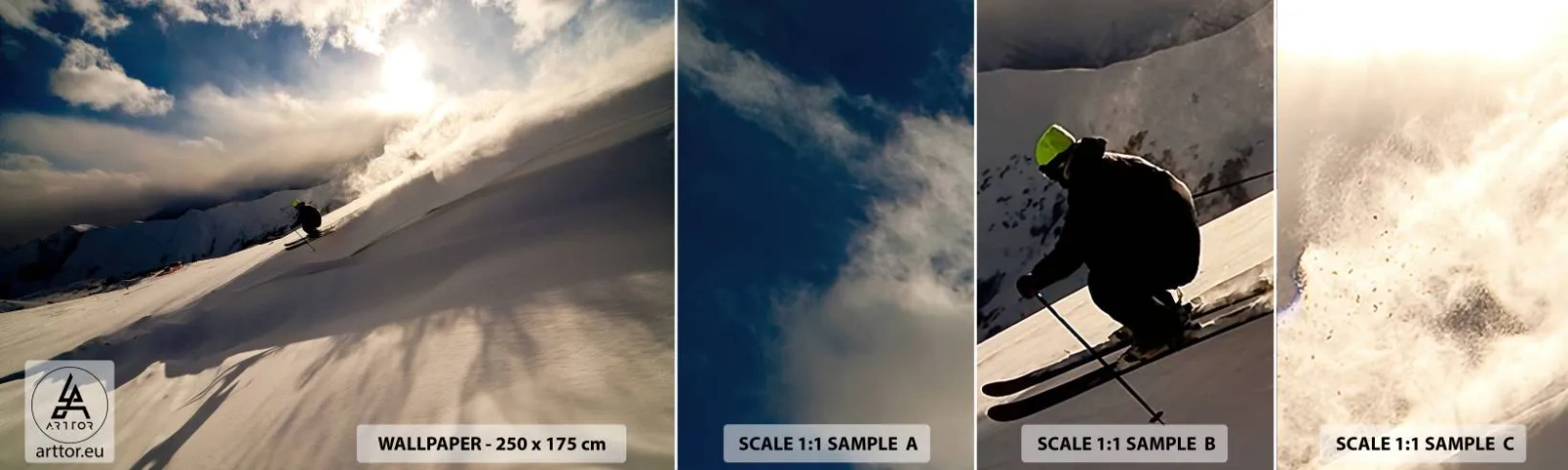 Mostră de Tapet Standard Eco - Provocarea munților - Sport și Hobby-uri, Munţi, Alpi - 100x30 cm