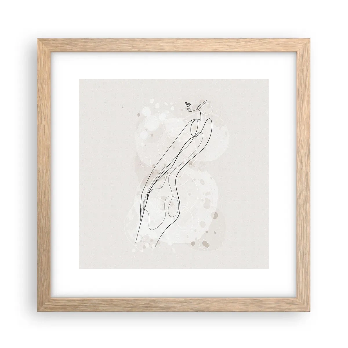 Poster în ramă de stejar deschis - Să rătăcești cu privirea - 30x30 cm