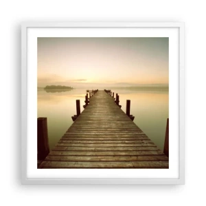 Poster în ramă albă - Înainte de răsărit, zori, lumină - 50x50 cm